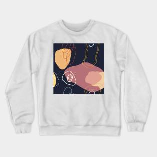 Abstract Shapes Rose Ashes Crewneck Sweatshirt